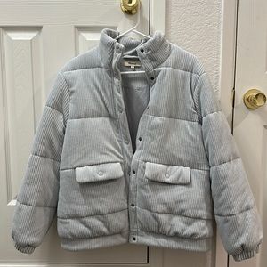 Madewell light blue button puffer - Size M